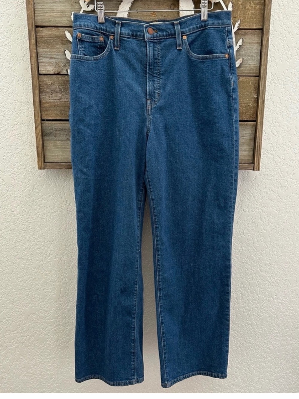 Madewell the perfect vintage wide leg stretch cotton denim jeans size 31